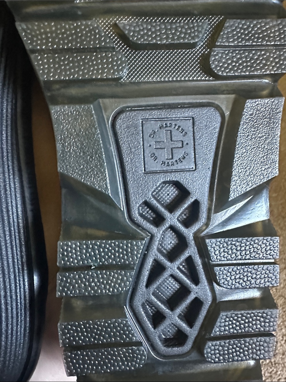 Dr. Martens Beige Suede Buckle Clog zebzag platform - Picture 4 of 11